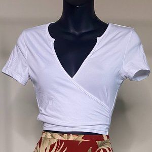 Cotton White Wrap Blouse